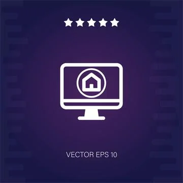 Screen vector icon Stock Illustration