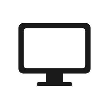 Screen vector icon isolated on white background Stock Illustration