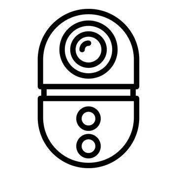 Screen video intercom icon outline vector. Door system Stock Illustration