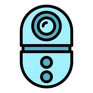 Screen video intercom icon vector flat Illustrazione stock