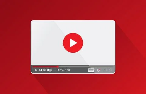 Screen video player background for a web site or application Stock Illustration