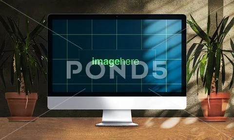 Screen Visualize Scene Mockup Modello PSD