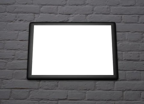 Screen on Wall Stock Illustration