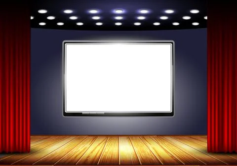 Screen on the wall Illustrazione stock