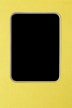 Screen in yellow linen Stock Photos