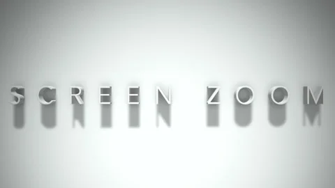 Screen zoom 3D title animation with shadows on a white background Stock Footage 297801398