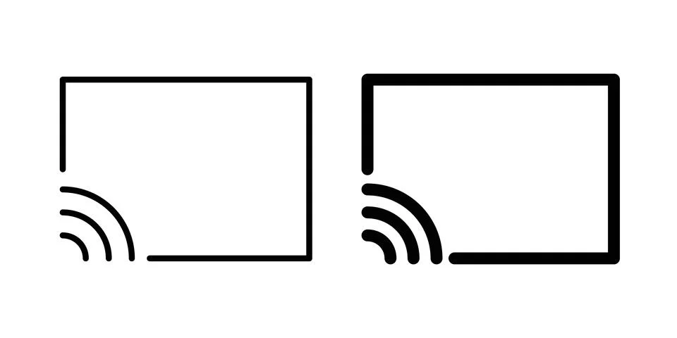 Screencast icon vector, symbol, logo illustrations Stock Illustration