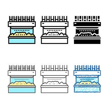 Screening plant styles machine color icon vector Stock Illustration
