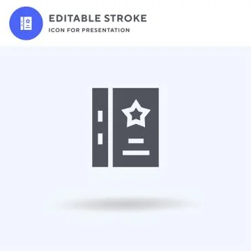 Screenplay icon vector, filled flat sign, solid pictogram isolated on white イラスト素材