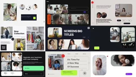 Screens Big Titles 库存 After Effects