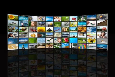 Screens multimedia panel Stock Photos