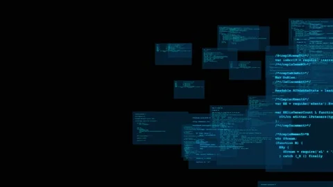 Screens of programming. Programming language. System engineering. Stock Footage 130960832