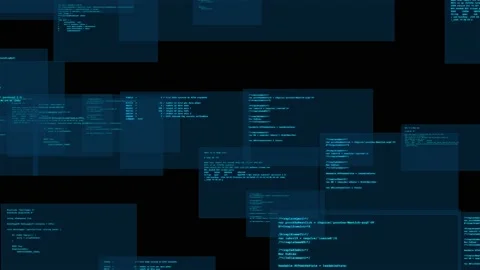 Screens of programming. Programming language. System engineering. Stock Footage 130960859