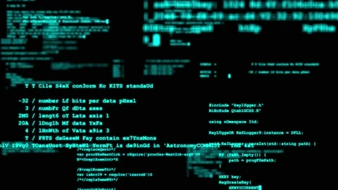 Screens of programming. Programming language. System engineering. Stock Footage 130960963