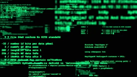 Screens of programming. Programming language. System engineering. Stock Footage 130960984