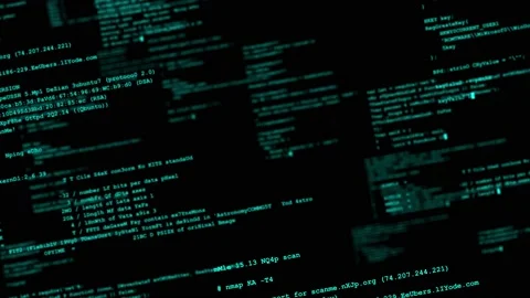 Screens of programming. Programming language. System engineering. Stock Footage 130961009