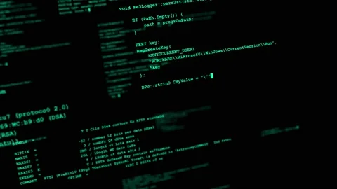 Screens of programming. Programming language. System engineering. Stock Footage 130961021