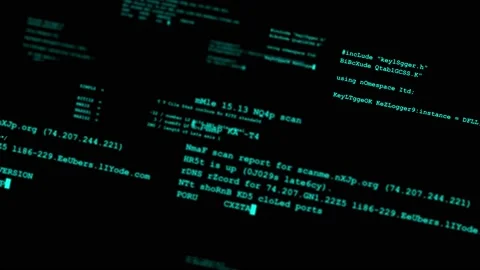 Screens of programming. Programming language. System engineering. Stock Footage 130961046