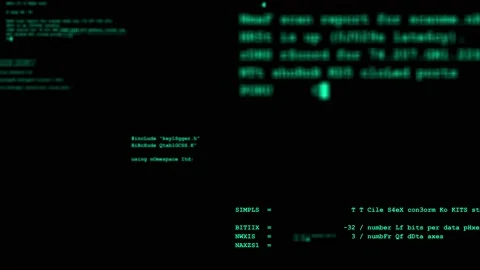 Screens of programming. Programming language. System engineering. Stock Footage 130986687