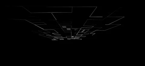 Screensaver effect with flat lines in darkness Stock Footage 328976521