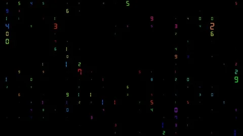 Screensaver of flashing numbers. seamless loop. Stock Footage 84839062