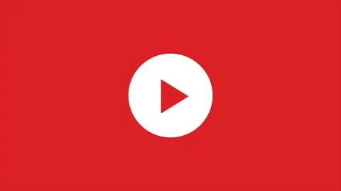 Screensaver for the video player. Play button on a red or white background video Stock Footage 139209077