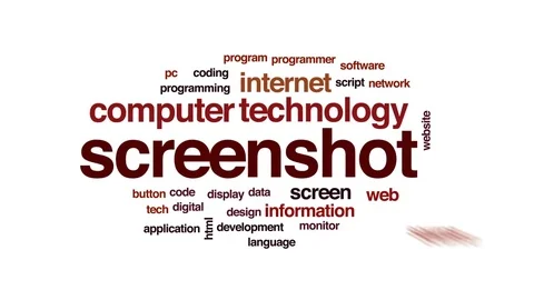 Screenshot animated word cloud, text design animation. Stock Footage 81430140
