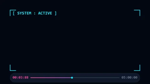 A screenshot of black screen with the text system and on it an image act green 스톡 동영상 346172463