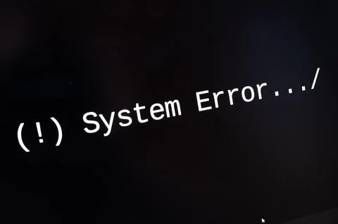 Screenshot of PC in error. Foto stock