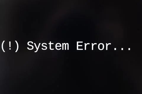 Screenshot of PC in error. Foto stock