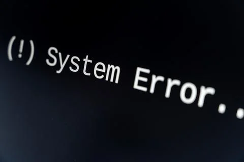 Screenshot of PC in error. Foto stock