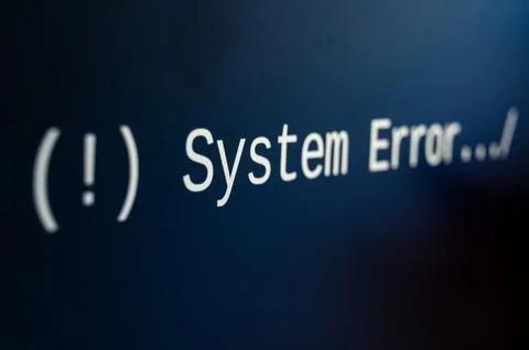 Screenshot of PC in error. Foto stock