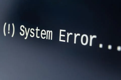 Screenshot of PC in error. Foto stock