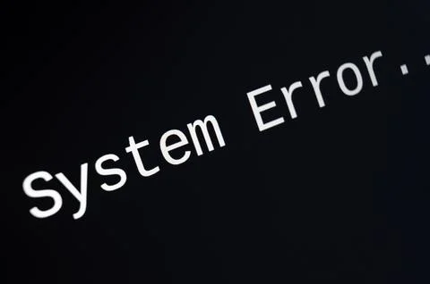 Screenshot of PC in error. Stockfoto's