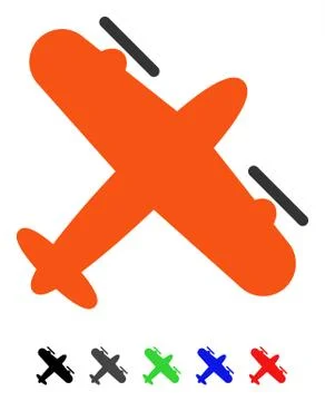 Screw Aeroplane Flat Icon Stock Illustration