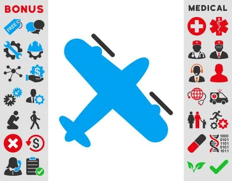 Screw Aeroplane Icon Stock Illustration