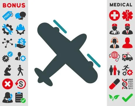 Screw Aeroplane Icon Illustrazione stock