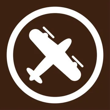 Screw Aeroplane Rounded Vector Icon Stock Illustration