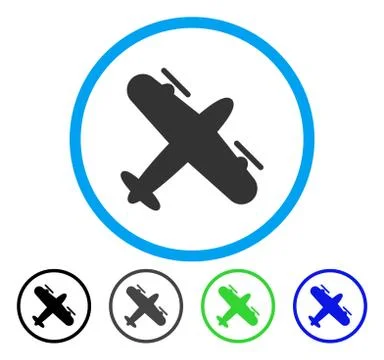 Screw Aeroplane Rounded Vector Icon Stock Illustration