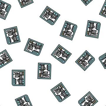 Screw air compressor vector seamless pattern Ilustração Stock