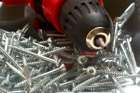 Screw and screw driver Stock Photos