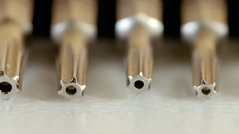 Screw bits close up footage Stock Footage 170867921