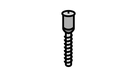 Screw boards assembly color icon animation Stock Footage 224364562