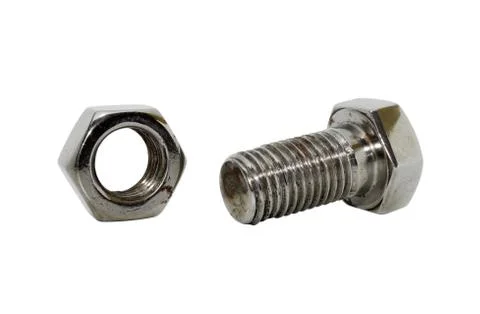 Screw-bolt and nut Foto stock