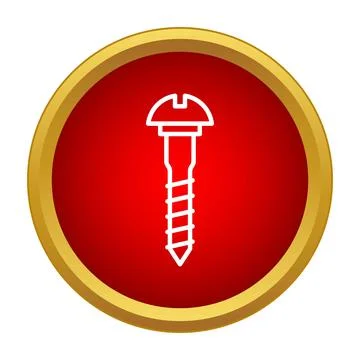 Screw bolt icon for construction and diy concepts Stock Illustration