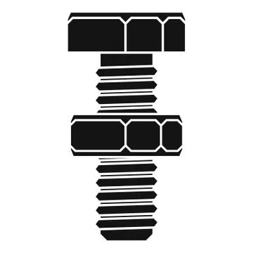 Screw-bolt nut icon, simple style 스톡 일러스트