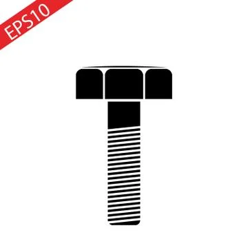 Screw bolt vector icon screw icon illustration isolated vector sign symbol eps10 Stock Illustration