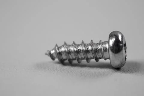 Screw close up isolated on white background Stock Photos