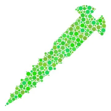 Screw Collage of Circles Stock Illustration