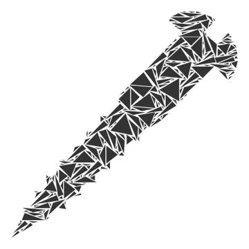 Screw Collage of Triangles Stock Illustration